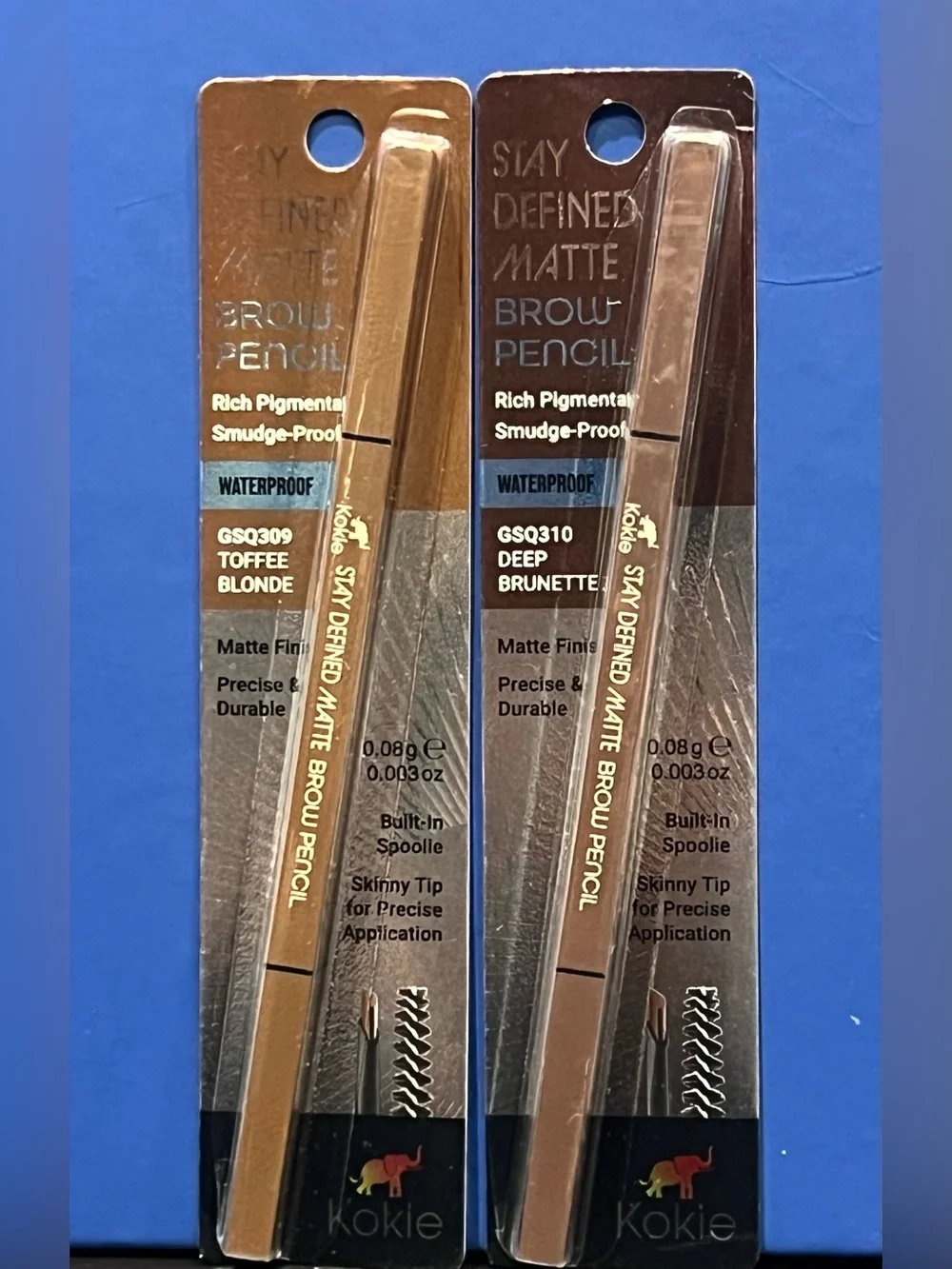 Kokie Stay Defined Matte Brow Pencil - Toffee Blonde & Deep Brunette